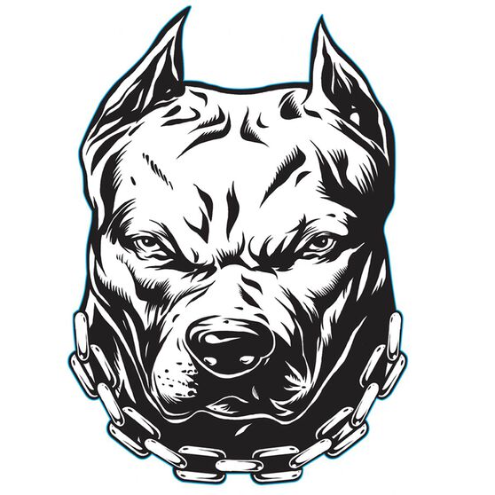 pitbull dog pitbull dog bike sticker
