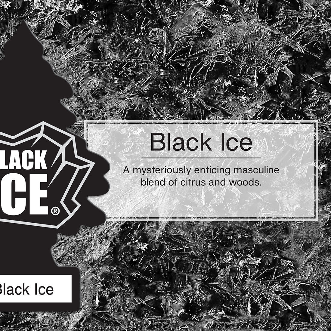 Little Trees Air Freshener Black Ice 3 Pack, , scaau_hi-res