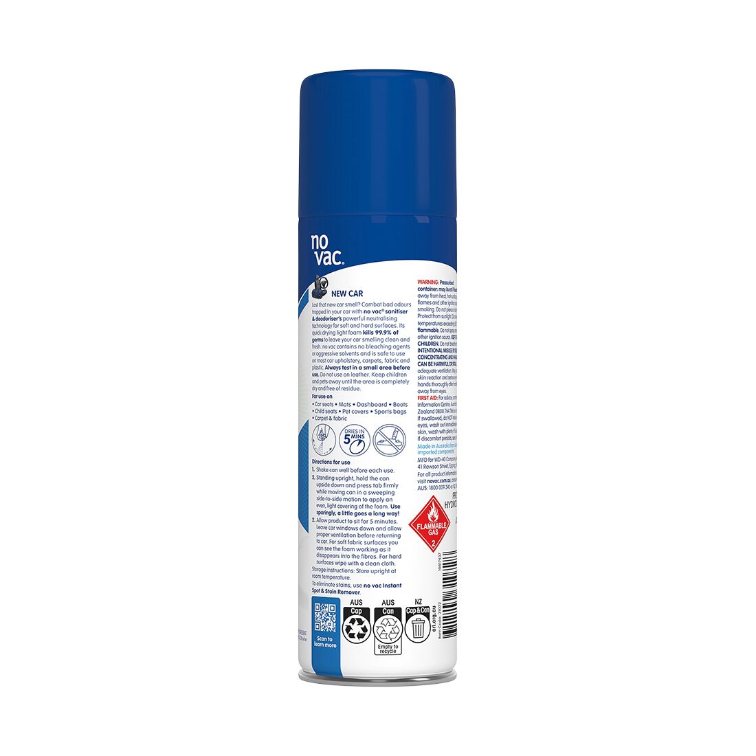 No Vac Deodoriser Air Freshener New Car 290g, , scaau_hi-res