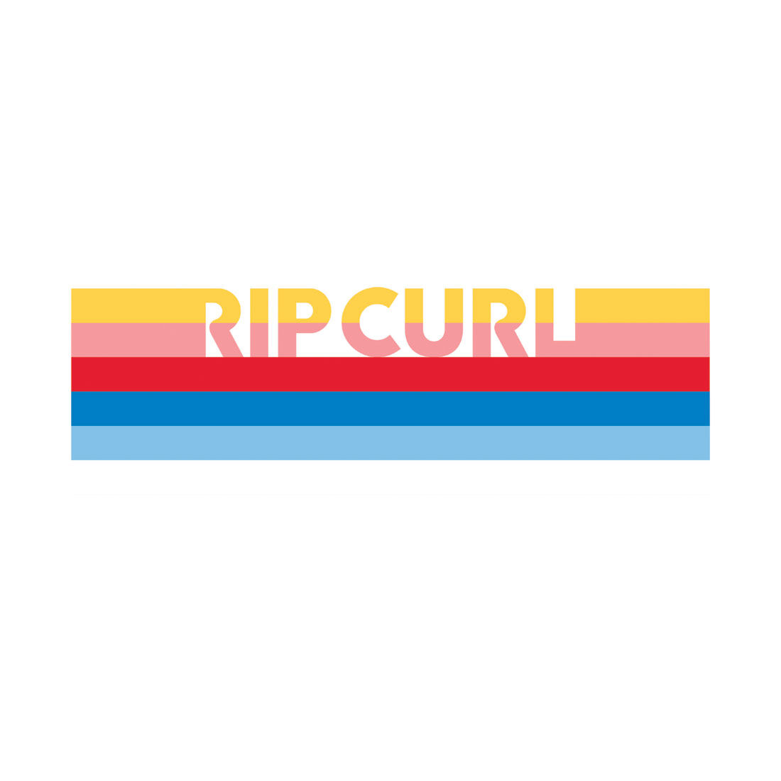 Rip Curl Retro Stripes Sticker, , scaau_hi-res