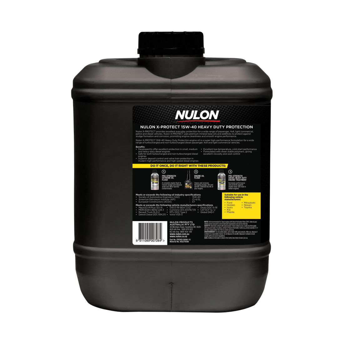 Nulon X-Protect 15W-40 Heavy Duty Protection 10 Litre, , scaau_hi-res