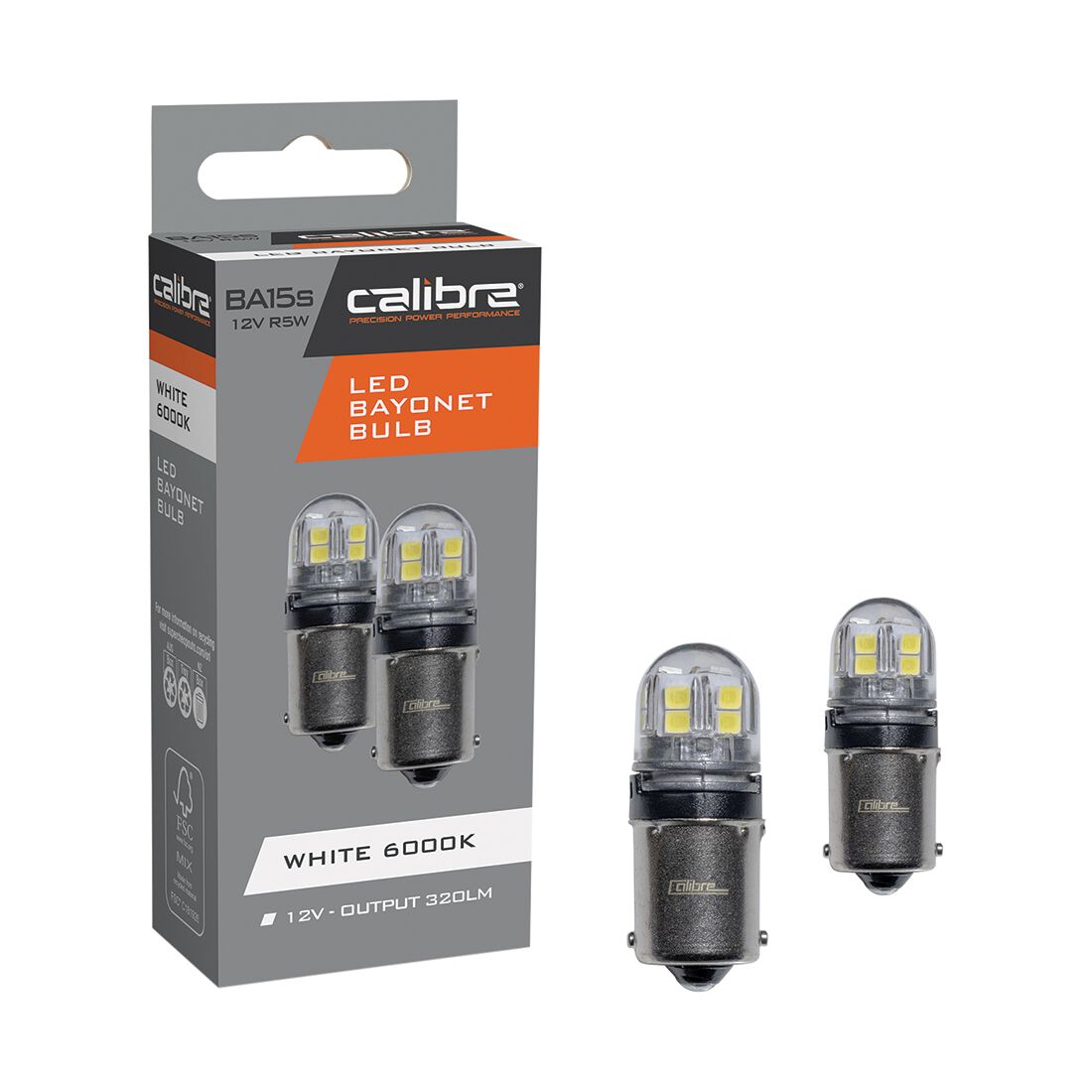 Calibre Automotive Globes - LED Bayonet 12V, R5W, BA15S, , scaau_hi-res