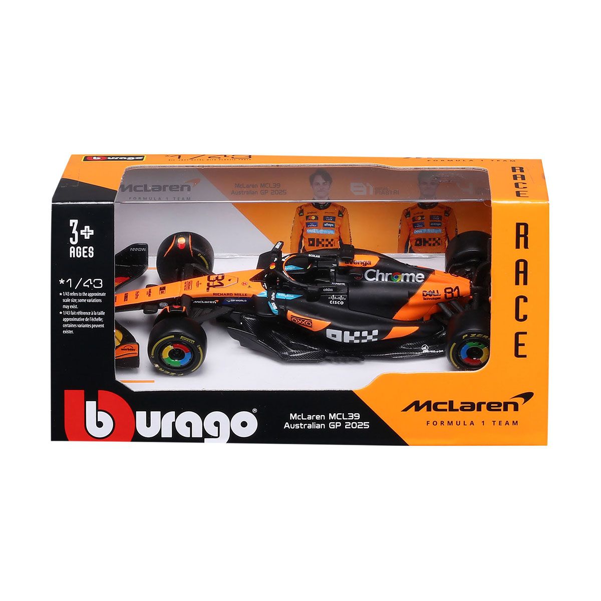 1:43 Die Cast 2025 Mclaren #81 Piastri, , scaau_hi-res