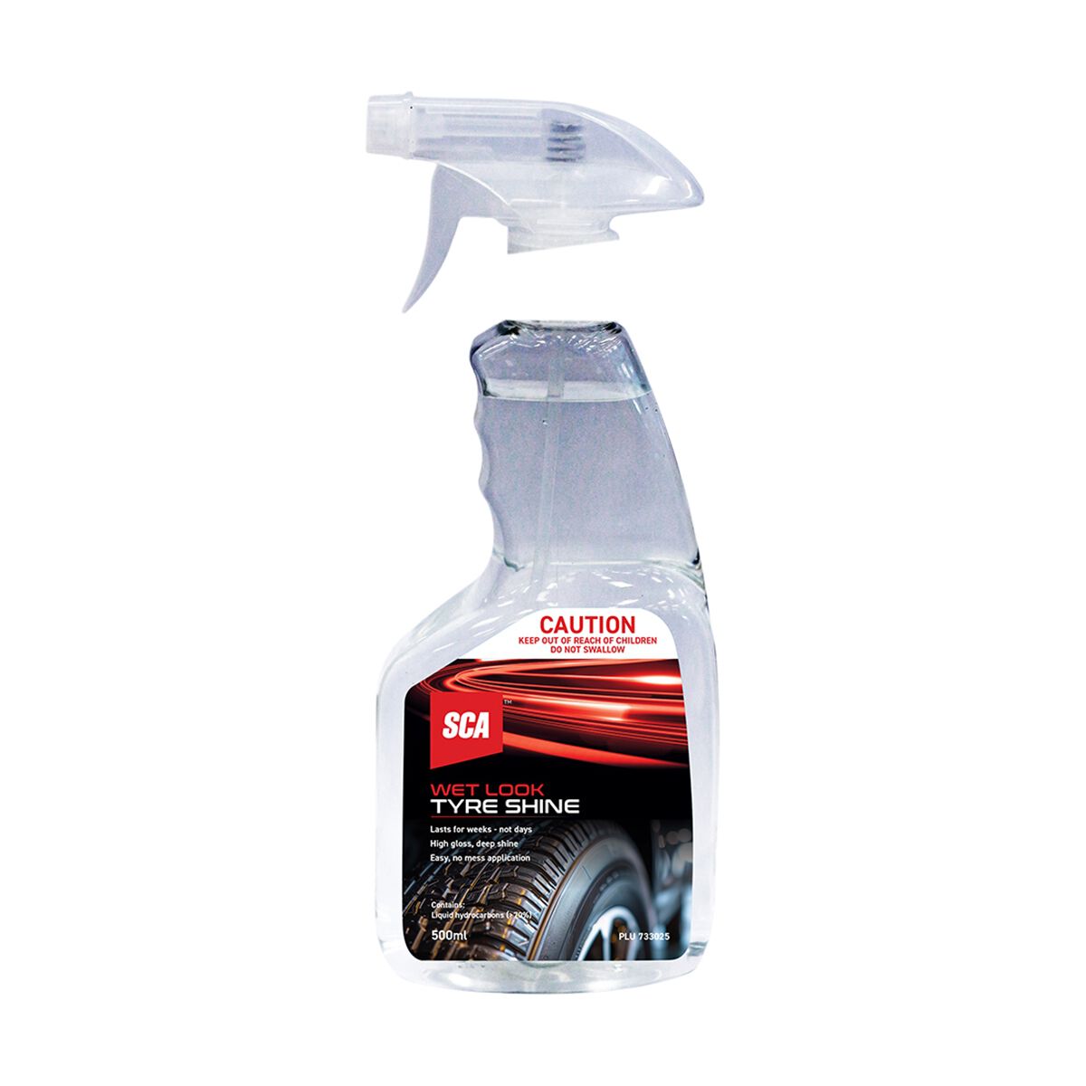 SCA Wet Look Gloss Tyre Shine Trigger Spray 500ml, , scaau_hi-res