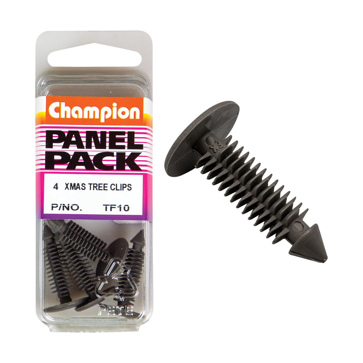 Champion Panel Pack Christmas Tree Clip Grey&nbsp;TF10, 6.8mmx22mm, , scaau_hi-res