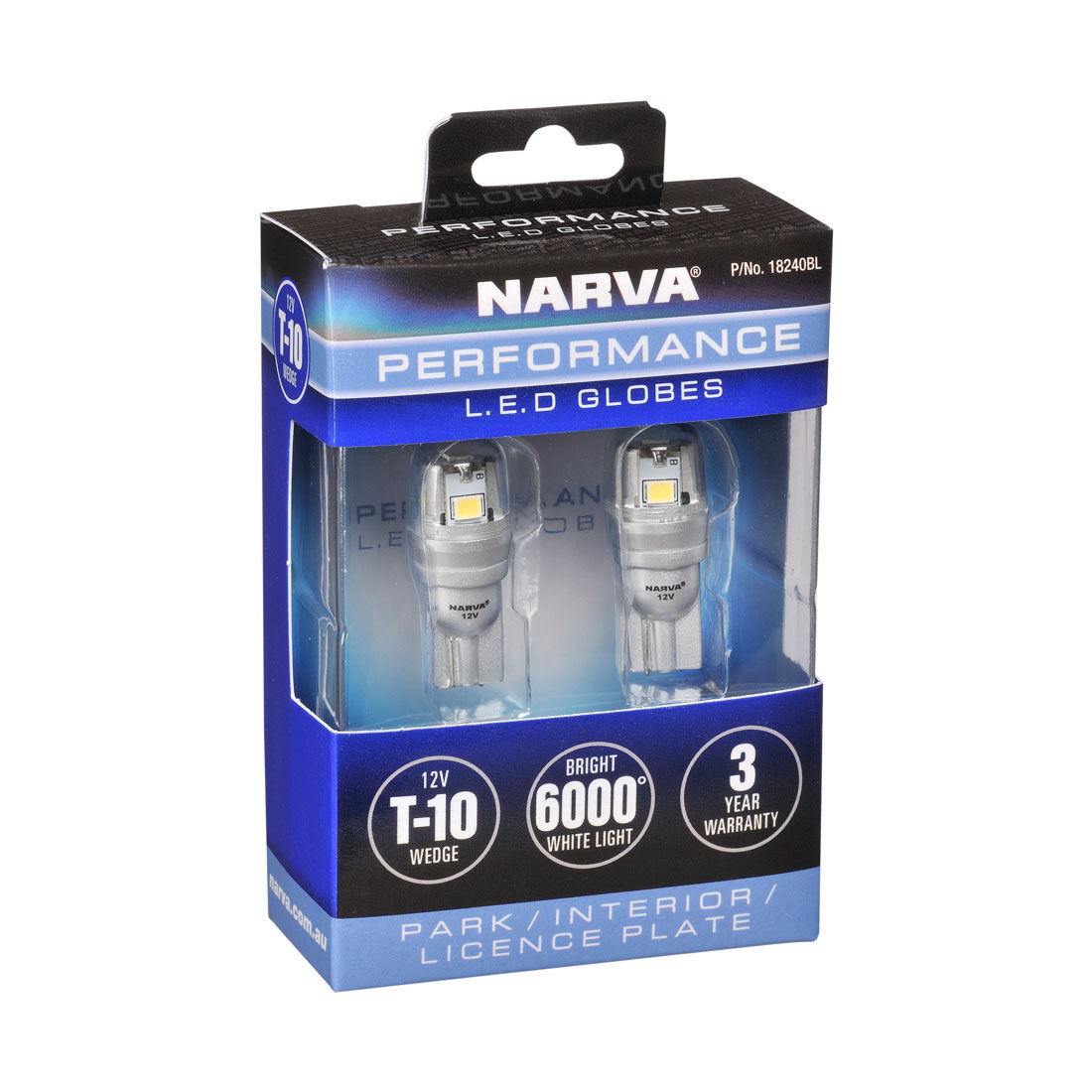 Narva Automotive Globes Performance LED Wedge 12V T 10
