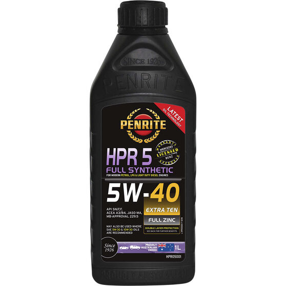 Penrite HPR 5 Engine Oil - 5W-40 1 Litre, , scaau_hi-res