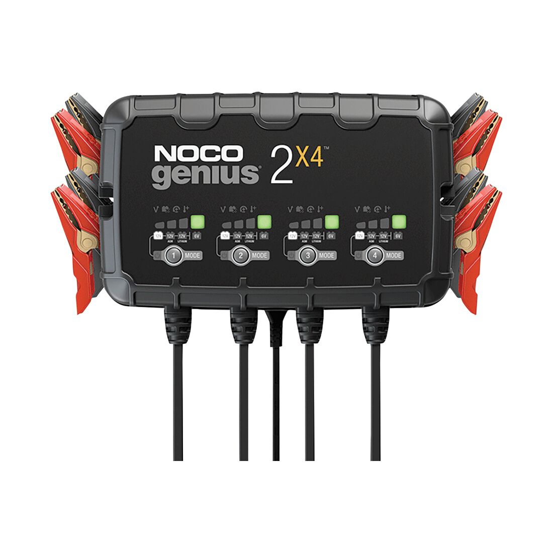 NOCO Genius 2X4 Smart Battery Charger 6V/12V 4-Bank 8 Amp, , scaau_hi-res
