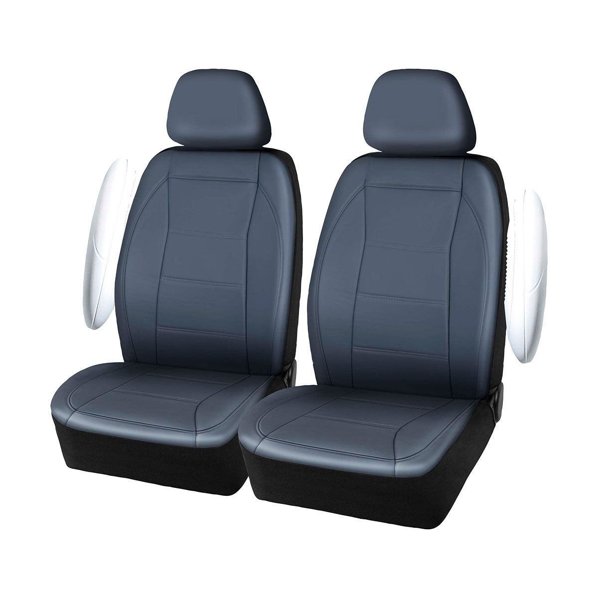 SCA Leather Look Navy Classic Seat Cover, , scaau_hi-res