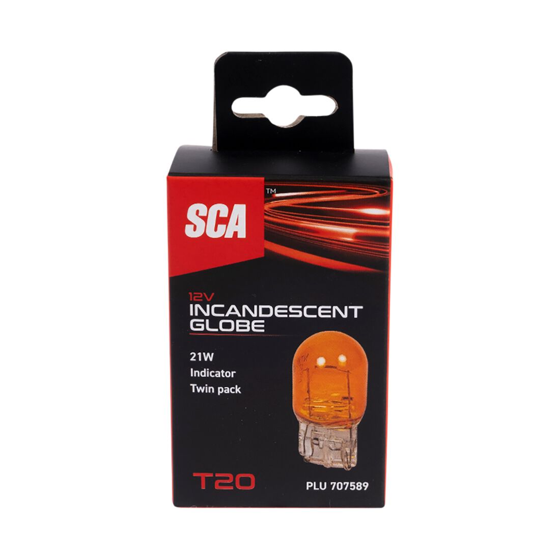 SCA Incandescent Globe - T20 12V 21W - 2 Pack, , scaau_hi-res