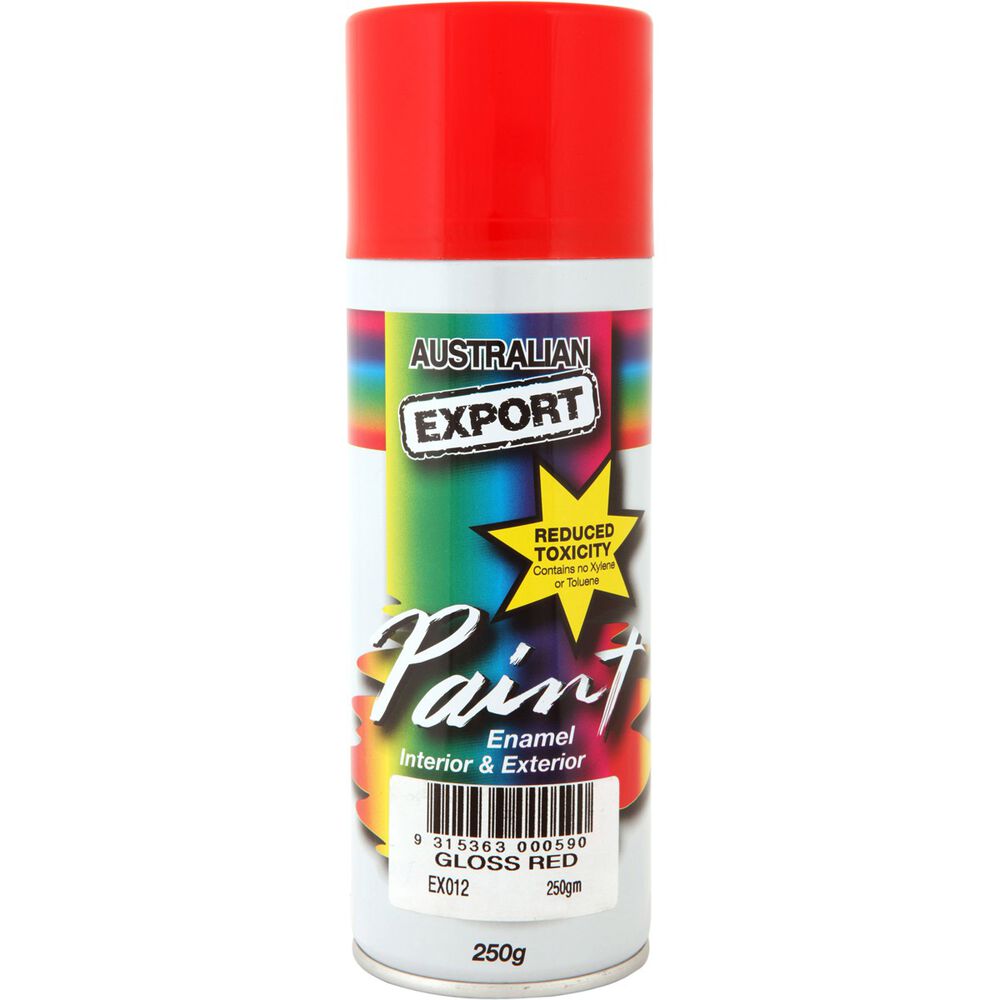 Export Aerosol Paint Enamel, Gloss Red, 250g Supercheap Auto