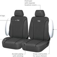 Ridge Ryder Canvas Seat Covers Charcoal/Black 30SAB, , scaau_hi-res