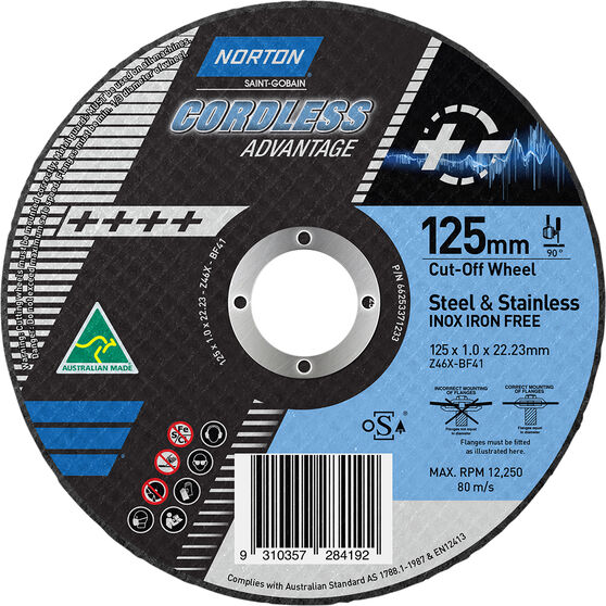 Norton Cordless Cutting Wheel 125mm, , scaau_hi-res