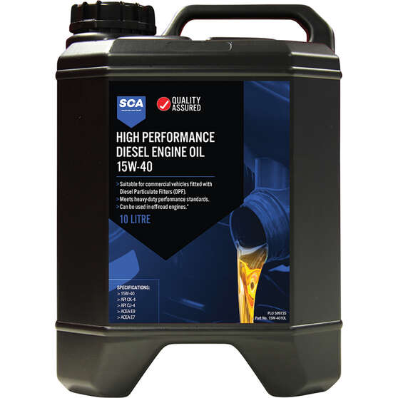 SCA High Performance Diesel Engine Oil 15W-40 10 Litre, , scaau_hi-res