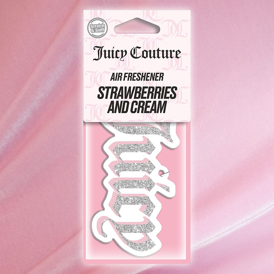 Juicy Couture Air Freshener - Glitter Logo Silver/Pink, , scaau_hi-res