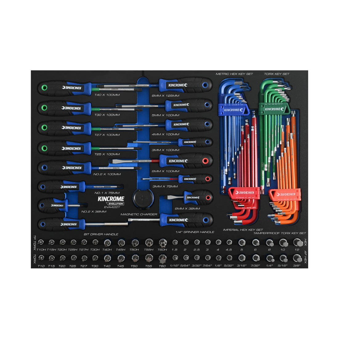 Kincrome EVOLUTION Chest Tool Kit 257 Piece 7 Drawer 26", , scaau_hi-res