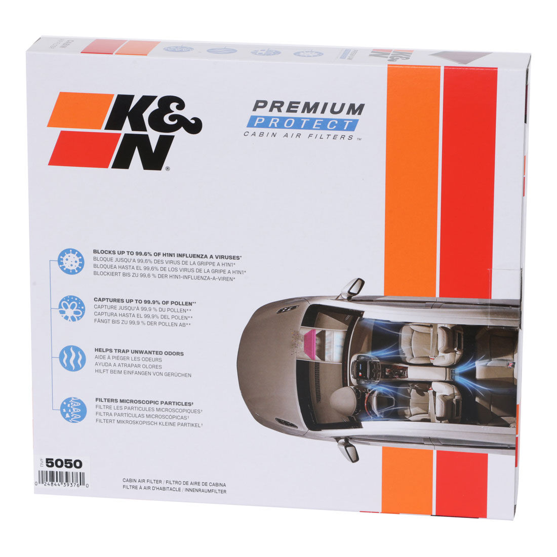 K&N Premium Disposable Cabin Air Filter - DVF5050, , scaau_hi-res