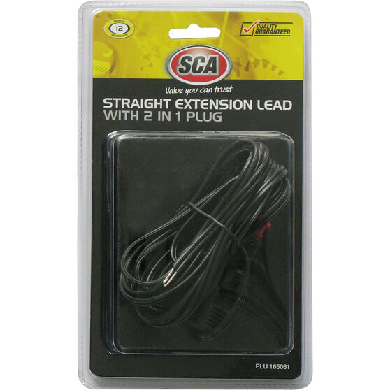 12V Extension Lead - Straight, 2-in-1 Plug, 3m Lead, , scaau_hi-res