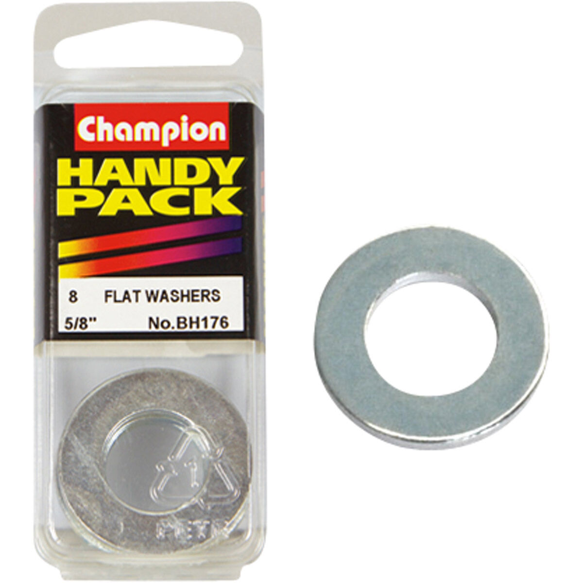 Champion Handy Pack Steel Flat Washers BH176, 5/8", , scaau_hi-res