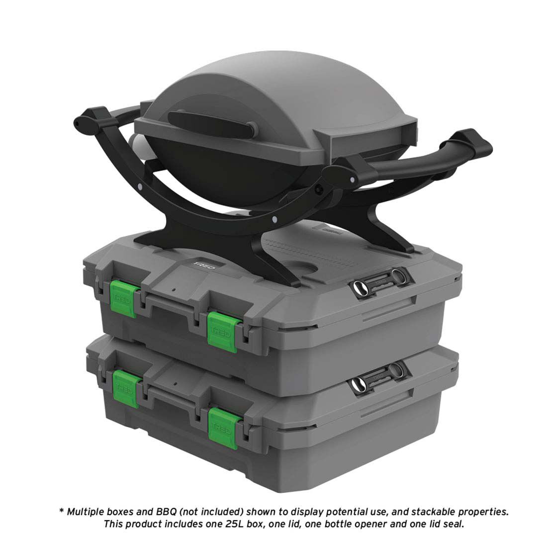 TRED Shallow Storage Box 25L Grey, , scaau_hi-res