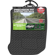 Sperling Precision Fit PVC Custom Floor Mats Suits Mitsubishi ASX 07/2010+, Black, Set of 3, , scaau_hi-res