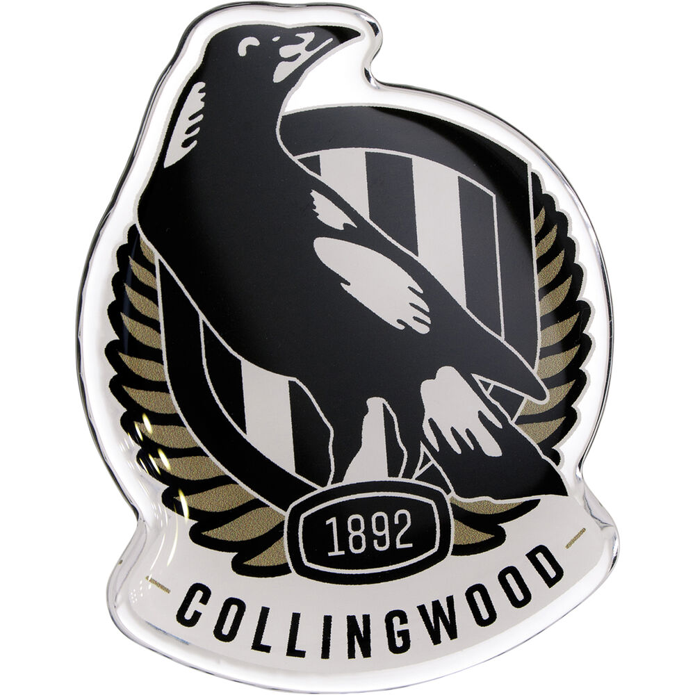 Collingwood AFL Supporter Logo Lensed Chrome Finish Supercheap Auto