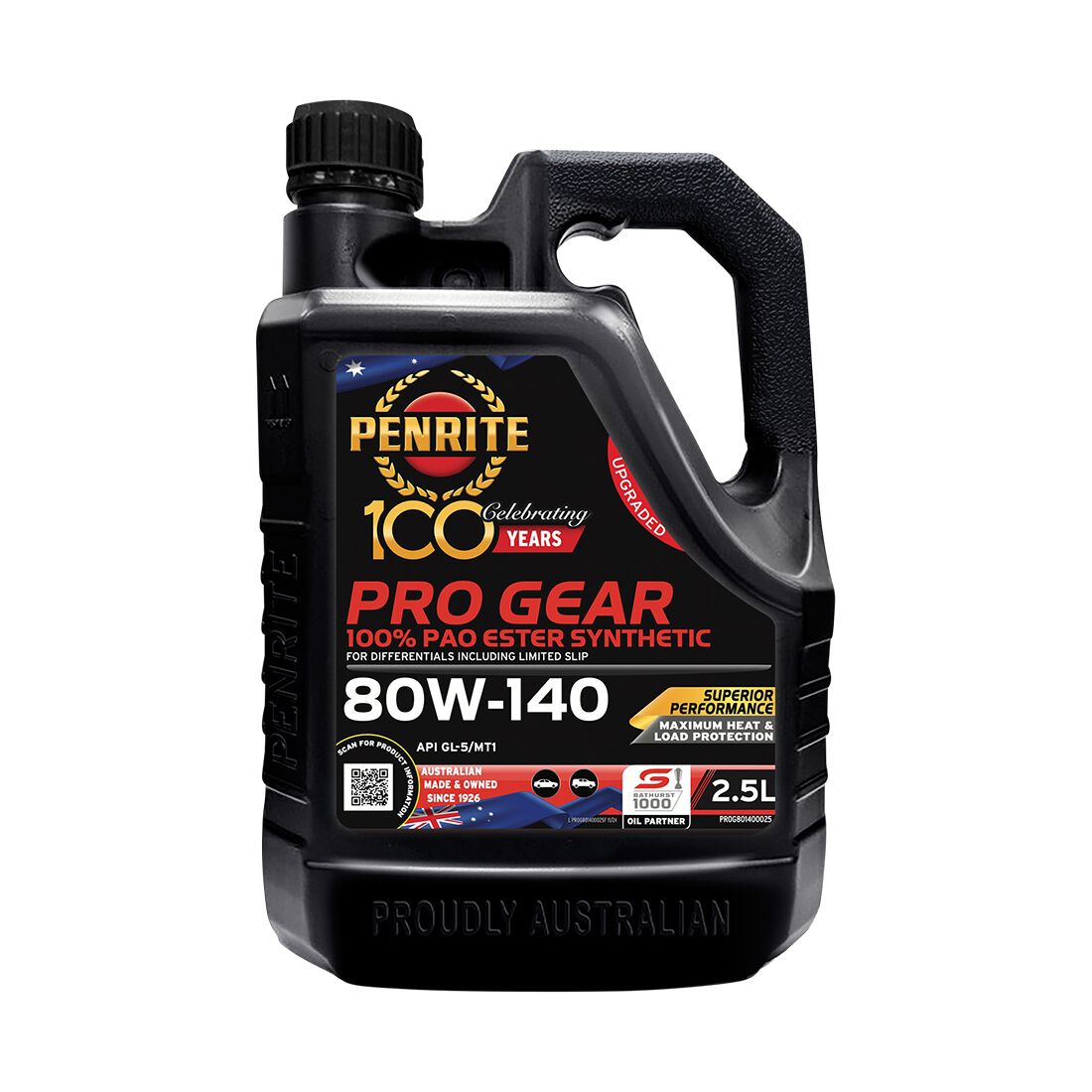 Penrite Pro Gear Oil - 80W-140 2.5 Litre, , scaau_hi-res
