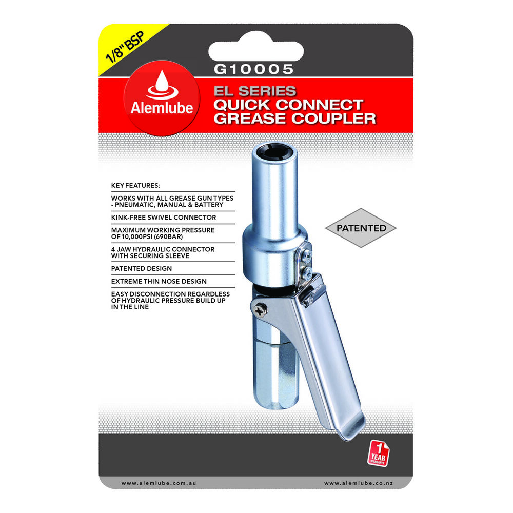 Alemlube Grease Gun Coupler EL Quick Release Supercheap Auto