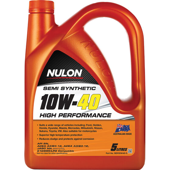 Nulon Semi Synthetic High Performance Engine Oil - 10W-40 5 Litre, , scaau_hi-res