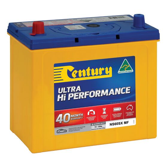Century Ultra Hi Performance Car Battery NS60SX MF, , scaau_hi-res