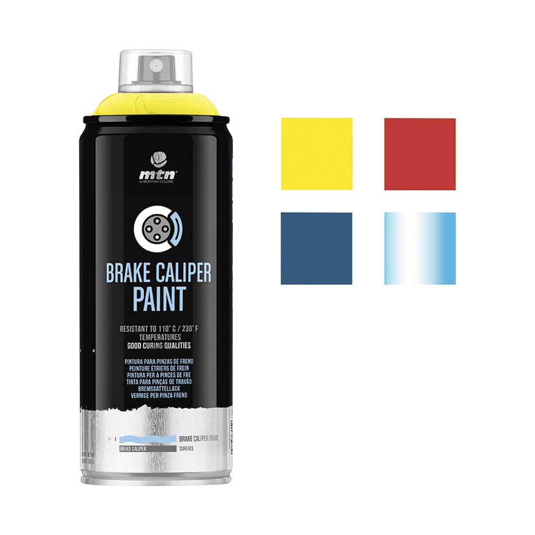 MTN Pro Yellow Brake Caliper Spray Paint 400mL, , scaau_hi-res