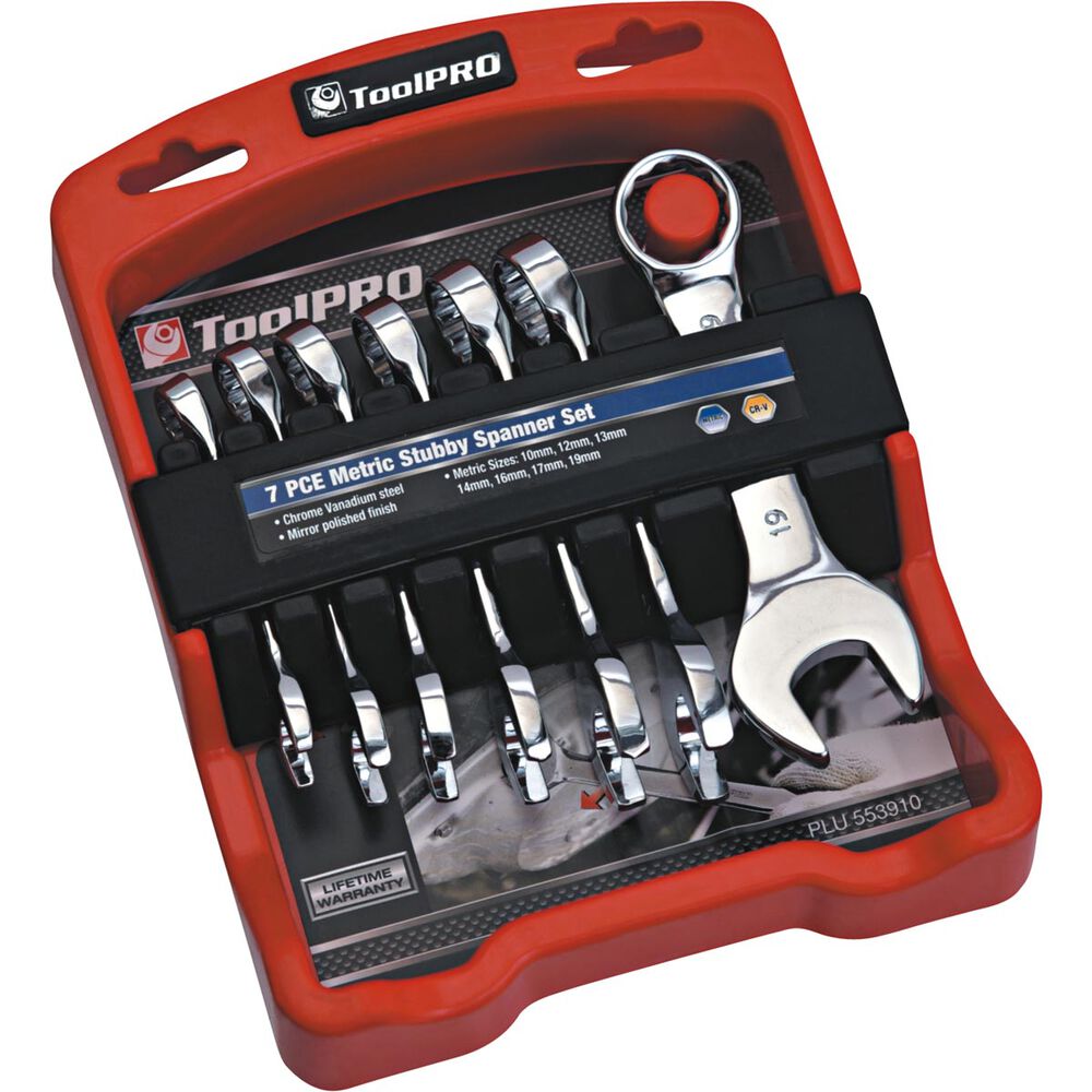 ToolPRO Spanner Set Stubby Metric 7 Piece Supercheap Auto