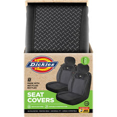 Dickies Repreve Reeves Poly/Mesh Seat Covers Black/Sand Adjustable Headrests, , scaau_hi-res