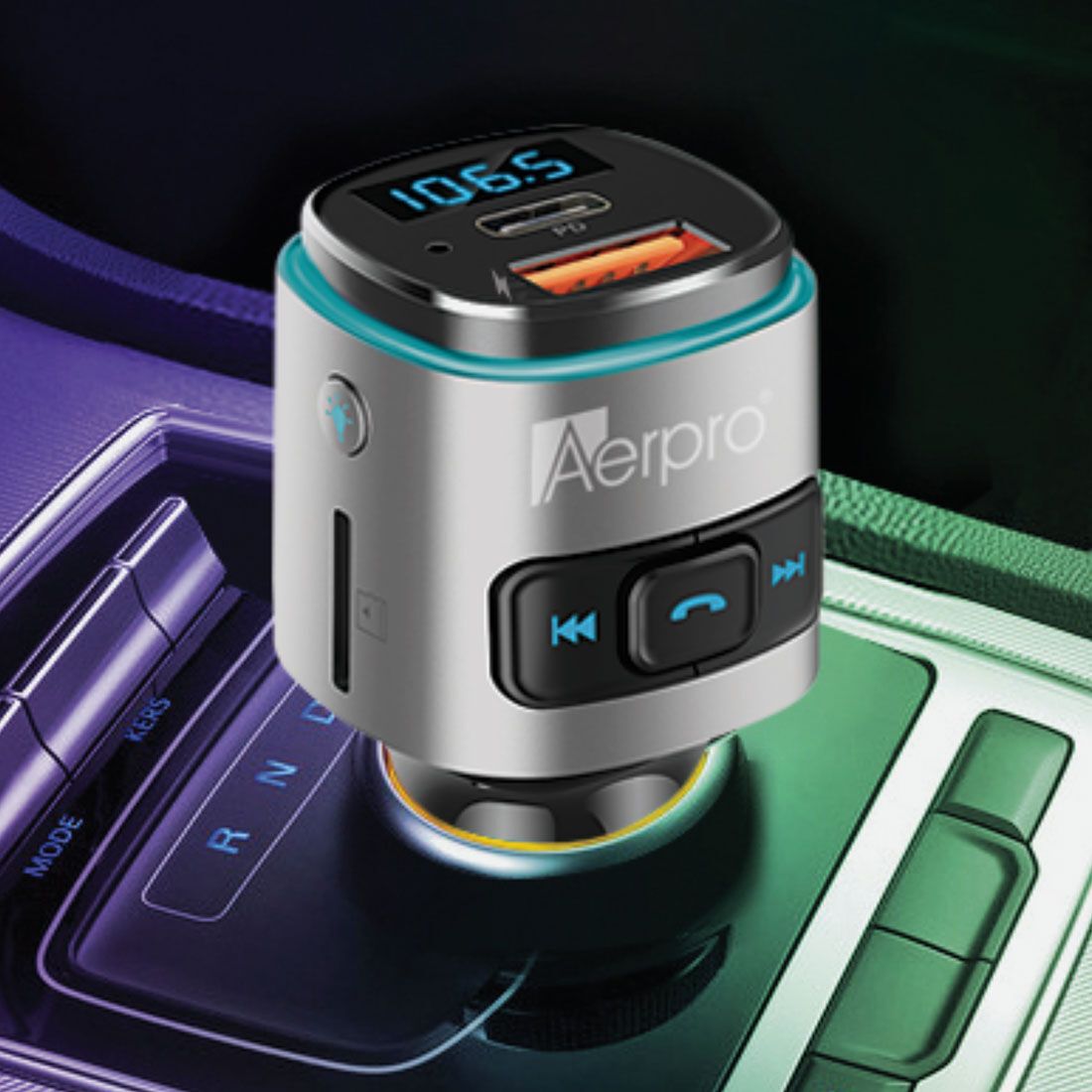 Aerpro Bluetooth FM Transmitter and USB Charger, , scaau_hi-res