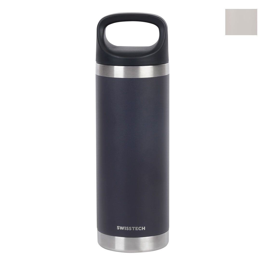 Swiss Tech Drink Bottle - 18oz/532ml, Charcoal, , scaau_hi-res