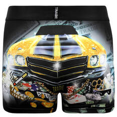 Tradie Mens Gangsta Boss Trunks Yellow S, Yellow, scaau_hi-res