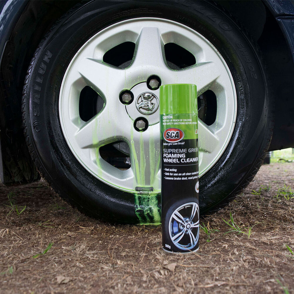 SCA Supreme Green Foaming Wheel Cleaner 500g Supercheap Auto