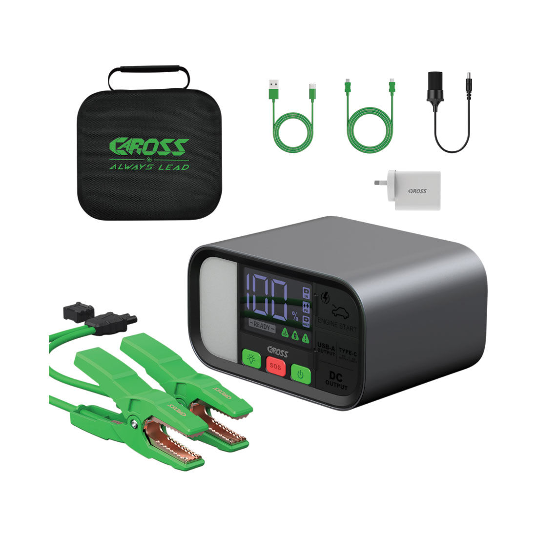 CAROSS T19Plus 12V 2000A Smart Lithium Jump Starter With Built-in 2 Mode LED Worklight, , scaau_hi-res