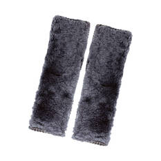 CLOUDLUX Seat Belt Buddies Sheepskin Charcoal Pair, , scaau_hi-res