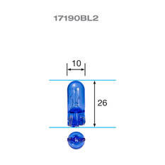 Narva Automotive Globes - Ultra Blue Wedge 12V, 5W, T-10, , scaau_hi-res