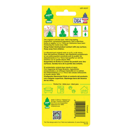 Little Trees Air Freshener - Coconut 1 Pack, , scaau_hi-res