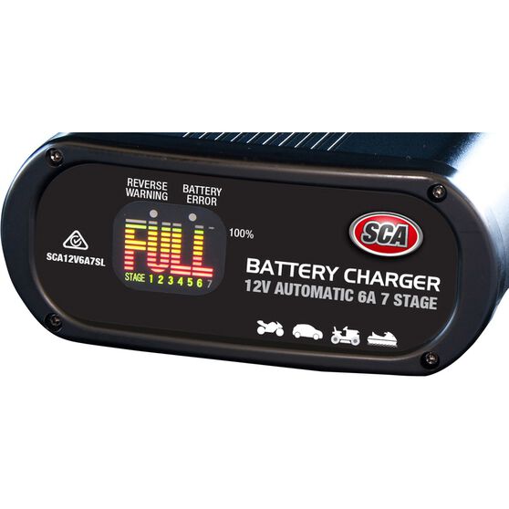 SCA Battery Charger 7 Stage, 12V, 6 Amp Supercheap Auto