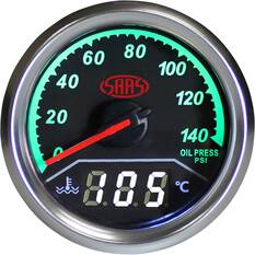 SAAS Dual Oil Pressure / Water Temperature Trax Gauge - Black, , scaau_hi-res