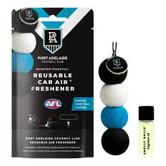 Roadtrip Essential Air Freshener Set Port Adelaide Power Coconut Lime 5ml, , scaau_hi-res