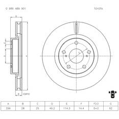 Bosch Disc Brake Rotor - Single, PBR2709, , scaau_hi-res