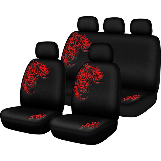 Dragon Seat Cover Pack Red Built In Headrests Size 30 And 06h