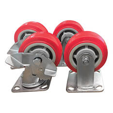 ToolPRO Heavy Duty Castor Set 4 Piece, , scaau_hi-res