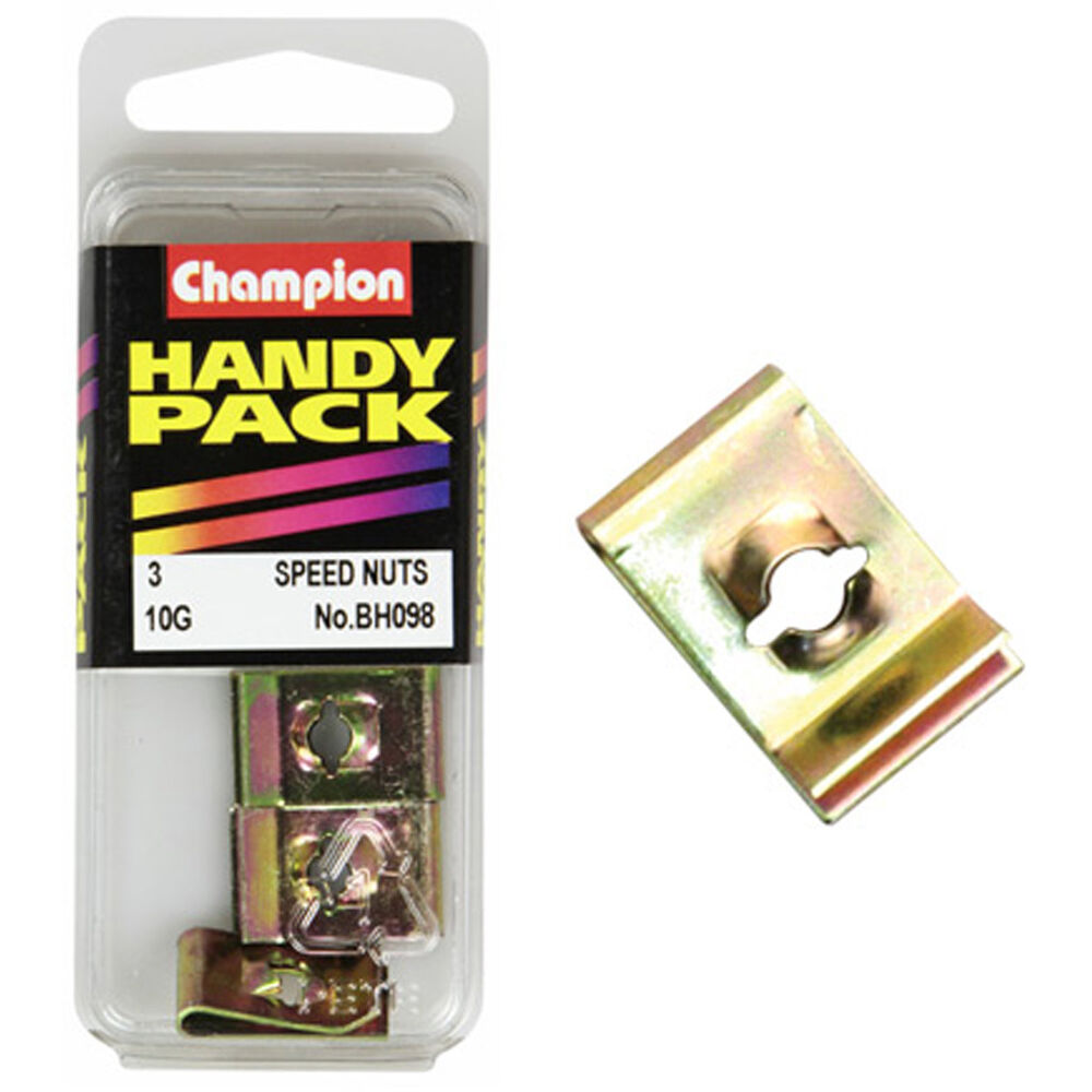 Champion Speed Nuts (Clips) 10G, BH098, Handy Pack Supercheap Auto