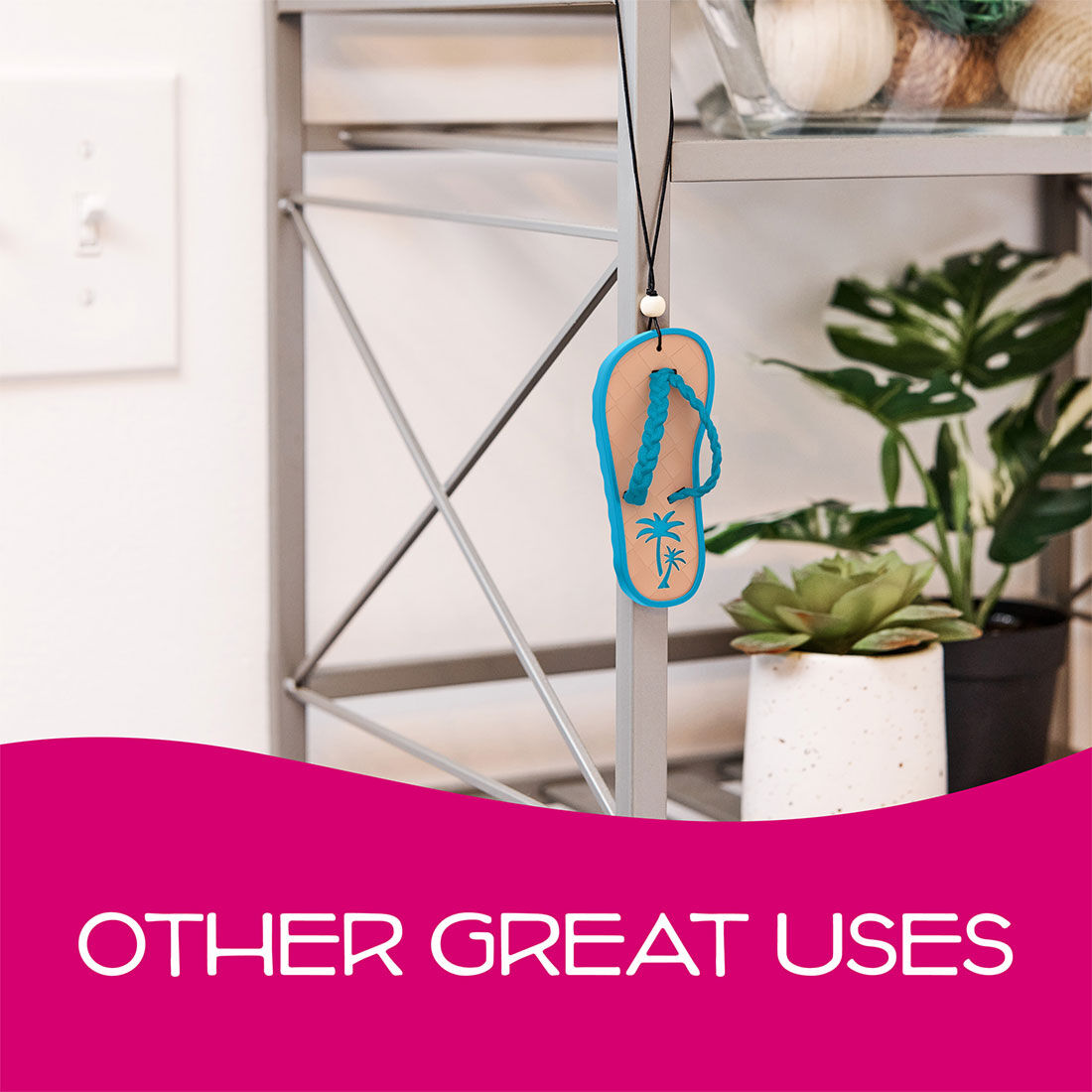 California Scents Novelty Hanging Sandal California Clean Car Air Freshener - 1PK, , scaau_hi-res