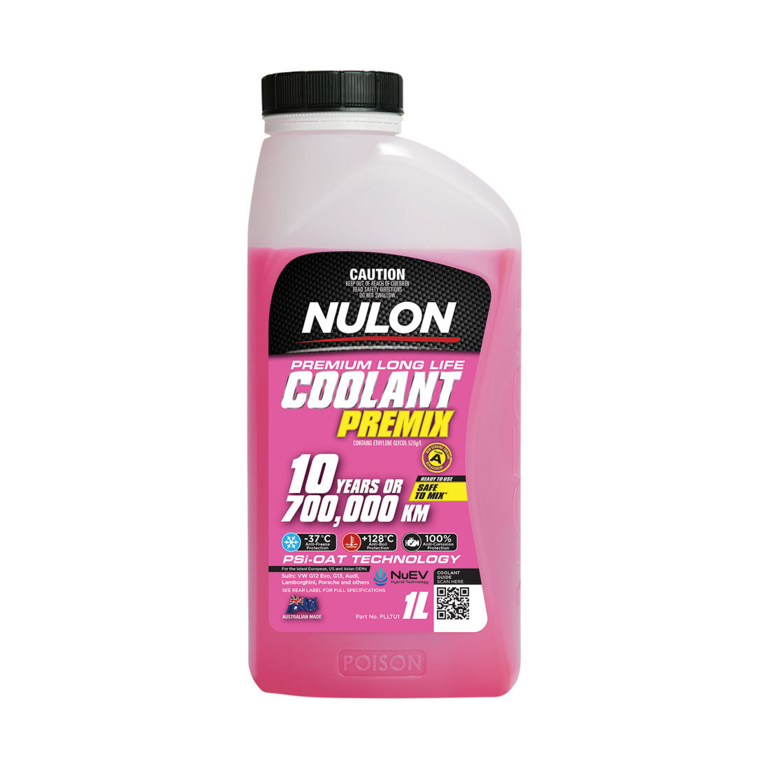 Nulon Pink Anti-Freeze / Anti-Boil Premix Coolant - 1 Litre, , scaau_hi-res